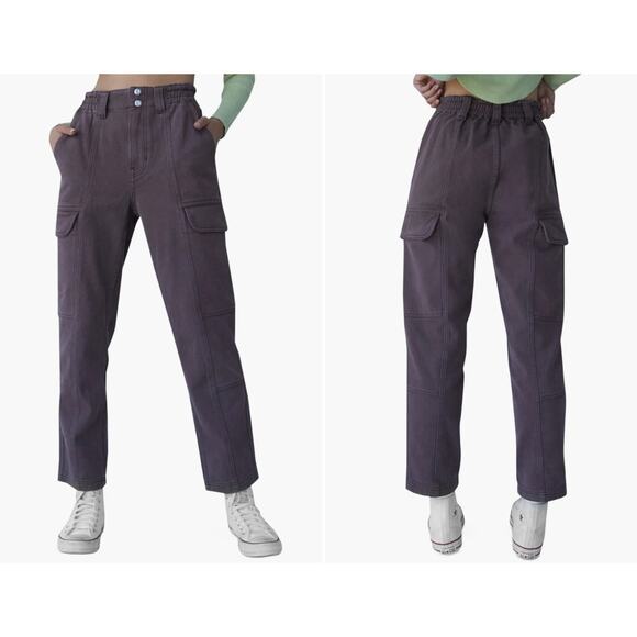 Pacsun Brownie Elastic Waist Cargo Utility Pants  M Medium - Picture 4 of 12